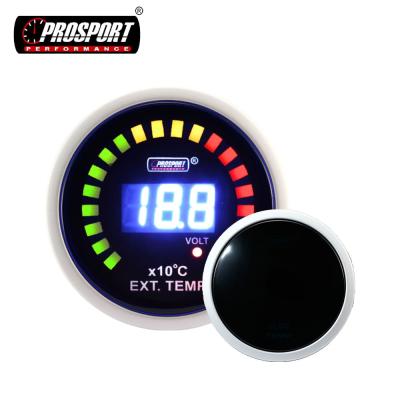 China 52mm 7 Color LED Display Digital Fahrenheit JPT Celsius Auto Gauge For Auto 52mm for sale