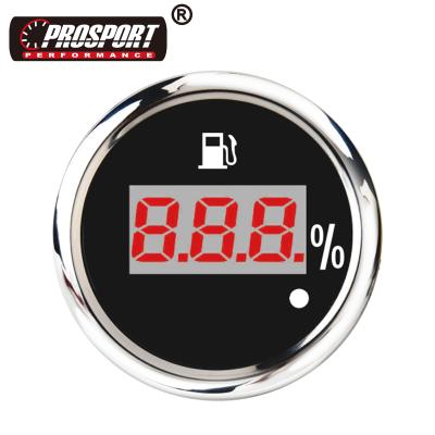 China Truck/Automobile/Race Cars/Bus/Generator/Car 52mm Black Face LED Digital Tuning Red Warning Function 240~33 Ohm Car Heavy Truck Bus Machine Agricultural Fuel Level Gauge for sale