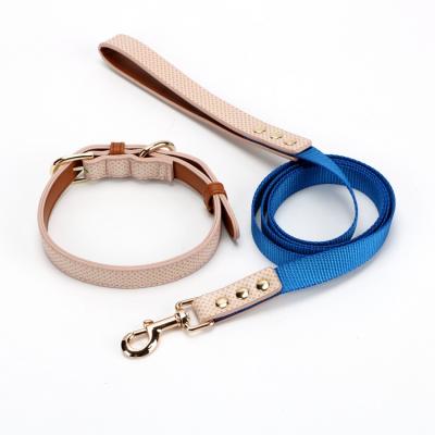 China Dogs 1/1.5/2/2.5 cm Tall Small/Large Leather Dog Collar and Leash Sets for sale