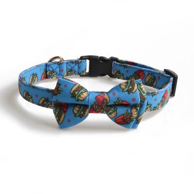 China Wholesale Luxury Cute Custom Adjustable DETACHED Bowknot Small Cat and Detachable Collar Cat Bandana Collar Bow Tie Dog Collars for sale