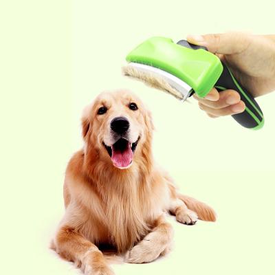 China Popular Viable Professional Amazon Self Cleaning Pet Hair Remover Grooming Throwing Dog Cat Slicker Brush for sale