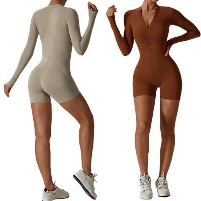 China QUICK DRY New Gym Clothes Yoga Bodysuit Casual Playsuit Rompers Ladies Workout Clothing Training Exercise  Women Sports Jumpsuits for sale