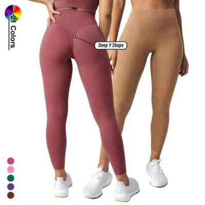 China Breathable Best Selling Nylon Spandex High Waist Sports Pants Women Workout Gym Fitness Clothing Yoga Leggings Wholesale for sale