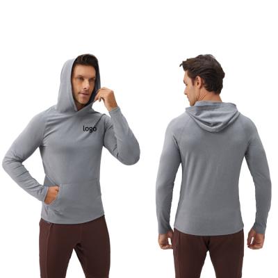 China Anti-wrinkle Custom Logo New Fashion Men's Hoodies & Sweatshirts Active Sports Wear Quick Dry Breathable Stretch Fitness Clothing Wholesale for sale