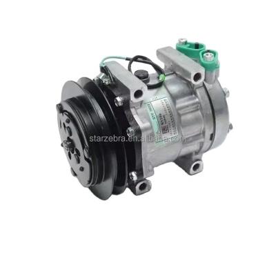 China High Guarantee SK350-8 Excavator Air Compressor SD7H13 R134a AC Compressor Star zebra Guarantee for Machinery Repair Shops for sale