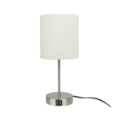 China Usb Charging Touch Control Table Lamp, USB Ports 3 Way Dimmable Bedside Desk Lamp And AC Outlet, Nightstand Lamp For Reading Room for sale