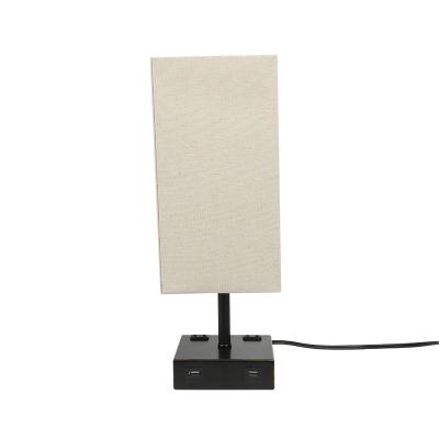 China High Quality American Style Durable And Dimmable Table Lamp With 2 USB Ports& 2 AC Outlets E 26 Bulb Holder for sale