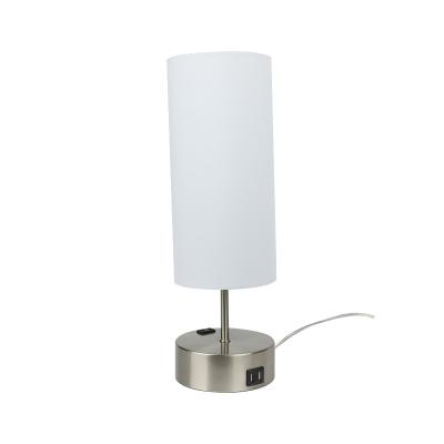 China High Quality Selling Modern Metal Round Table Touch Control Lamp With 2 USB Ports &AC Outlet for sale