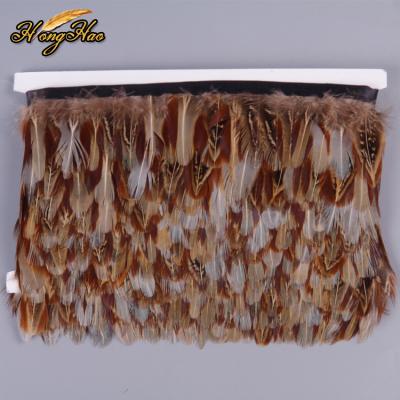 China Hot Sale Cheap Feather Pheasant Feathers Trim Fringe Turkey Feather Lace Fabric Hair Feather for sale