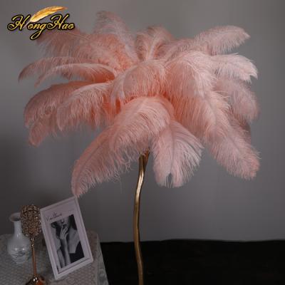 China 2021 new 60-65cm large pink decoration feather wedding blush decoration feather feathers material ostrich feathers for sale