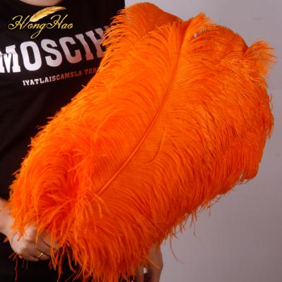 China Wholesale Cheap Orange Single Ostrich Feathers 15-75cm Decoration Party Wedding Performance Large For Sale Fashion Wedding Decoration Crafts for sale