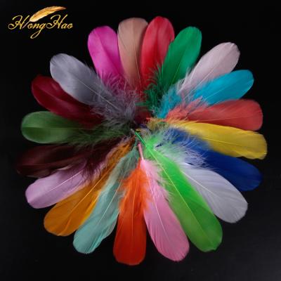 China Goose feather factory wholesale 23colors 12-18cm dyed natural decorative soft goose feathers for sale feather DIY for sale