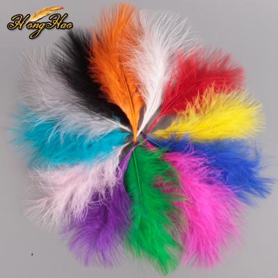 China Wholesale turkey feathers 10-15cm cheap colorful marabou turkey fethers decorative plumas feathers for sale