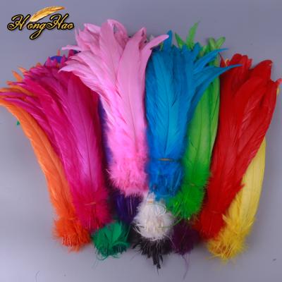 China Crafts Factory 25-30cm Natural Rooster Feathers For Crafts Carnival Artificial Tail Feather Costume for sale