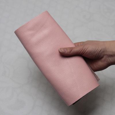 China 20x30cm Natural Real Lychee Organic Wholesale Pattern Cow Cloth Genuine Leather for sale