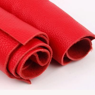 China Real Pure Cowhide Organic Natural Red Genuine Leather Leather Fabric For Bag Shoes for sale