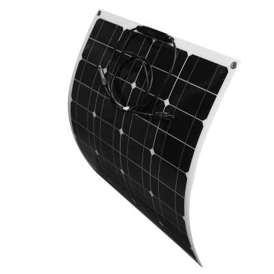 China 50w Monocrystalline Silicon Car Windshield Sun Shade Mono Flexible Solar Panel 50w Solar Panel Auto Cleaning Flexible Solar Panel for sale