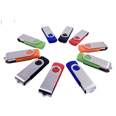 China Custom logo hot sale pendrive 4GB 8GB 16GB 32GB 64GB 128GB Metal USB Rotating Flash Drive Pen Memory Stick USB for sale