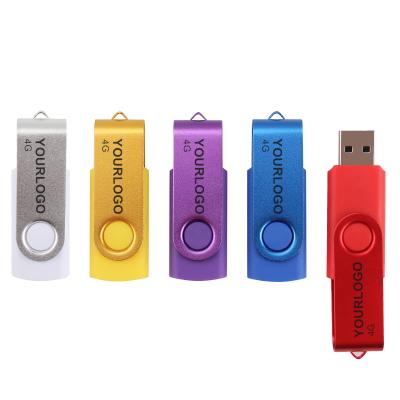 China Swivel Promotional Custom 2020 Custom Usb Flash Drive 2.0/3.0 4GB Pendrive 4GB pendrive 8GB 16GB 32GB 64GB 128GB Customize logo usb flash drive for sale