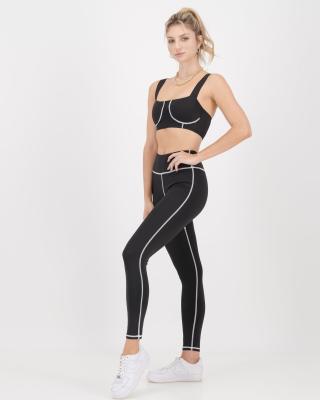 China Breathable High Waist Gym Clothing Yoga Pants Gallus Bra Fitness Yoga Suit Free Sample Breathable Customized Sets for sale