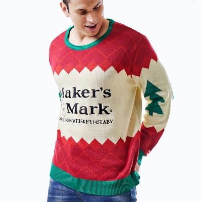 China Factory Price Cheap Autumn Fashion Pullover Men Anti-wrinkle Sweaters Jacquard Christmas Sweater Anti-Wrinkle for sale