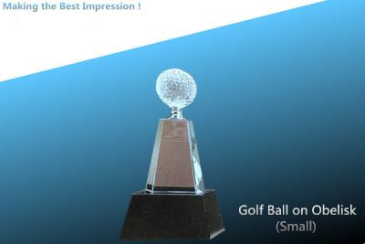 China Glass trophy/glass awards/decoration made of glass/golf award/crystal award/crystal golf for sale