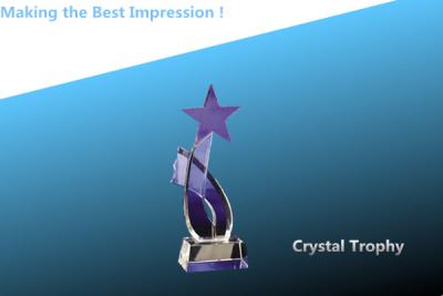 China glass award/top star award/star tower trophy/crystal top star award/crystal star trophy for sale