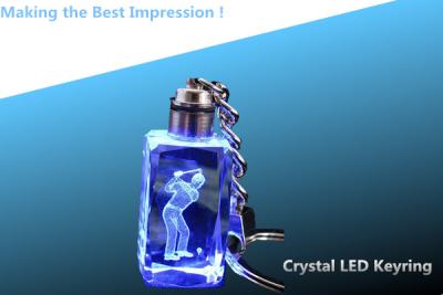 China crystal led keyring/CRYSTAL LED KEYCHAIN/crystal rectangle keyring/rectangular key chain à venda