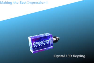 China crystal led keyring/CRYSTAL LED KEYCHAIN/crystal rectangle keyring/LED KEY CHAIN à venda