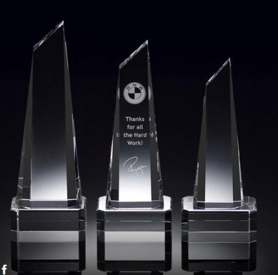 China crystal tower trophy/crystal tower award/blank crystal tower award/blank tower award à venda