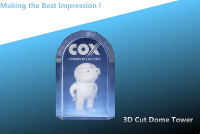 China Cut Dome Tower Corporate Awards/CRYSTAL CUT DOME TOWER AWARD/3D LASER CRYSTAL TOWER TROPHY for sale