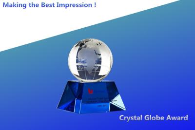 China crystal globe award/crystal sphere award/crystal ball awards/3d sphere crystal awards à venda