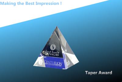 China taper award/pyramid crystal awards/crystal pyramid trophy/crystal awards taper/blank taper for sale