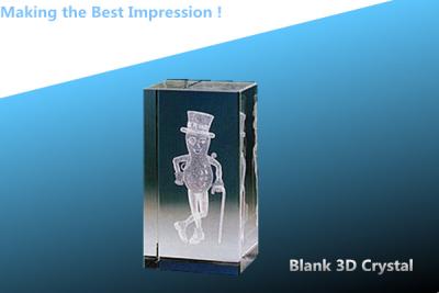 Κίνα Blank 3D crystal/blank crystal blocks/3D laser crystal rectangle/crystal cube for 3D laser προς πώληση