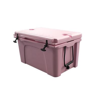 China Waterproof outdoor hard plastic camping ice chest insulation food storage rotomolded cooler box for sale