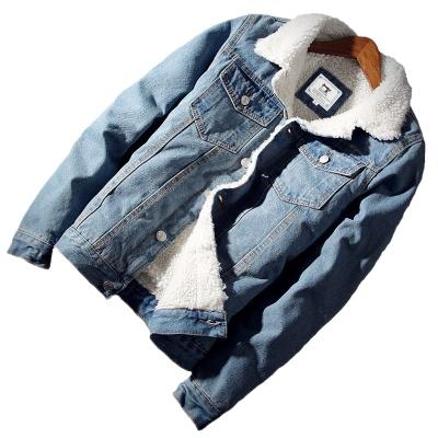 China Waterproof 2021 Winter Fashion Mens Jean Jacket Outwear Male Cowboy Jackets Men And Coat Fashionable Warm Fleece Denim Jacket Thick Wool for sale