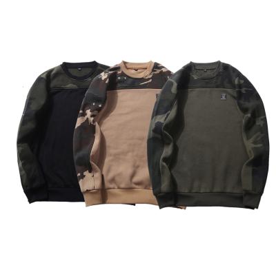 China Large Size Round Wear Logo Pullover Casual High Quality Men's Custom Collar Camouflage Street Wear Anti-Shrink for sale