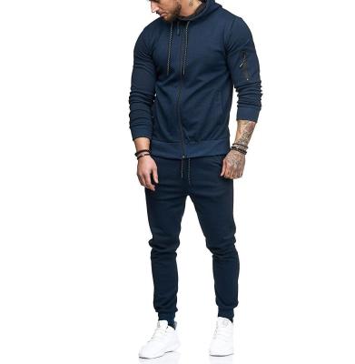 China Solid Color Male Jogging Suit Two Piece Logo Breathable Sportwear Custom Tracksuit Set Mens Sweatsuits Tracksuits For Men for sale