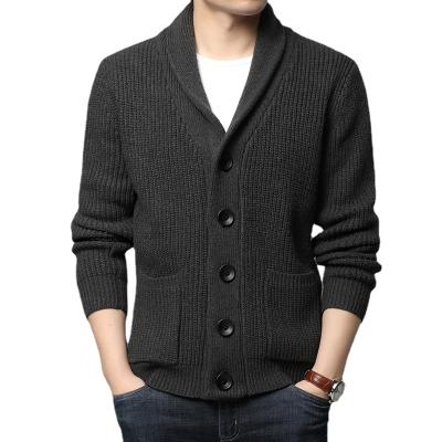 China 2021 New Arrival Mens Long Sleeve Sweater Custom Solid Color Anti-wrinkle Knit Cardigan Sweaters Outfits Casual Knitwear for sale