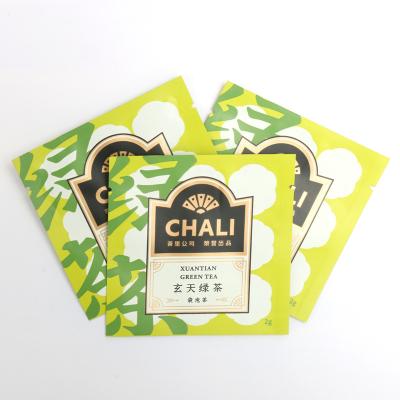 China Matte Sachet Empty Tea Coffee Bag Custom Seal Mylar Bags Small Three Side Bag Heat Seal Disposable For Tea for sale