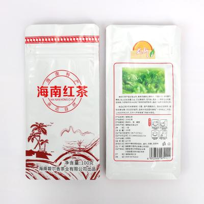 China Custom Full Color Printed Moisture Proof Zipper Aluminum Foil Snack Tea Packaging Bags Colorful Flat Bottom Eight Sides Seal Stand Bag for sale