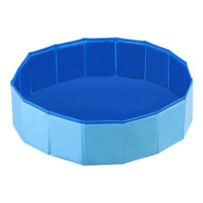 China Sustainable PVC Bathing Tub Collapsible Outdoor Pet Pool Foldable Pet Bath Tub For Large Small Dogs for sale