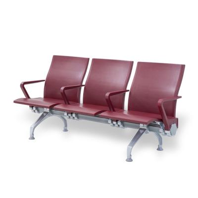 China Airport reception bench hospital 3 seater polyurethane waiting room lounge chair for sale