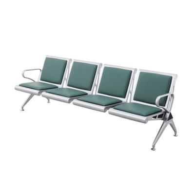 China Hospital waiting room 4-Seater PU medical chair Metal Waiting Chair Commercial Furniture for sale