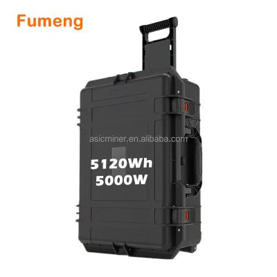 China Portable battery of the FÉV power station. Home Factory 5000w 5120Wh Lifepo4 5000 Watt Solar Generator 5kw Solar Power Systems For Blackouts for sale