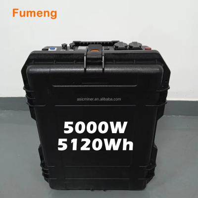 China 5kw Lifepo4 5000W Battery 100Ah 5120Wh Power Station Remote Control Outdoor Solar Portable Generator for sale