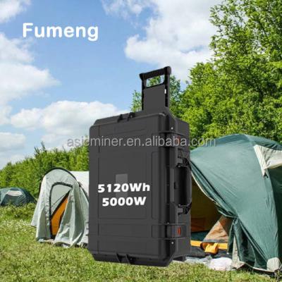 China High Capacity Power Station 5000W 5120Wh Lifepo4 Battery 110v 220v 5000w 5kw Remote Control Portable Solar Generator For Outdoor Camping for sale