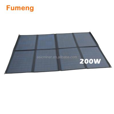 China Sunpower 12V ETFE solar panel 200w solar power system charger 200W monocrystalline portable flexible solar dish solar cells for sale