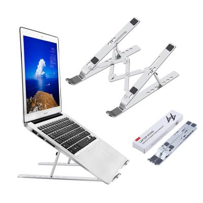 China (Size) 2021 Adjustable Notebook Bracket Portable Laptop Stand Desk Flexible Stand Folding Cooling Rack for sale