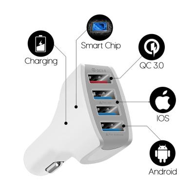 China 2019 New Standard Battery Design Muti-function 4 USB Ports CAR Charger FAST Charger for sale